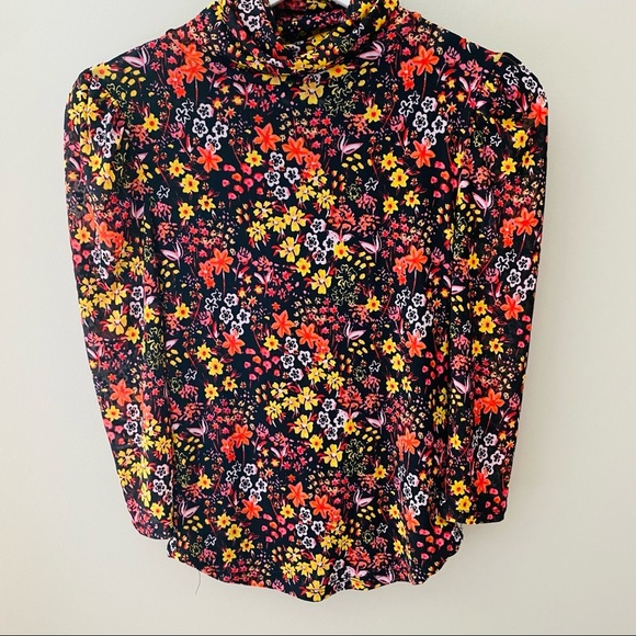 Free People Gather Print Turtleneck Top Sz XS - Picture 3 of 10
